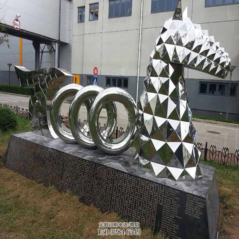 白钢马头雕塑 头像雕塑订做通用 景区不锈钢马头雕塑优选