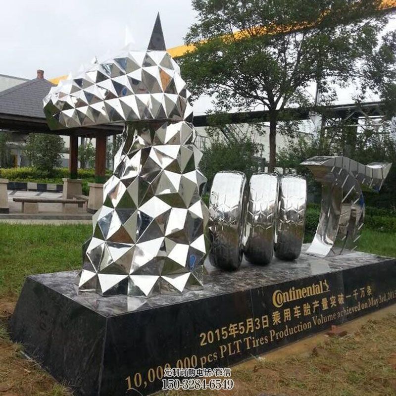 马头雕塑环形 各类头像雕塑标准 烤漆不锈钢马头雕塑制造商