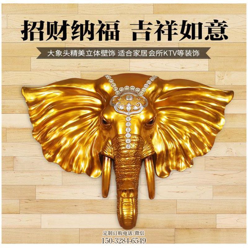 酒店大象头雕塑 头像雕塑装饰精品 景观户外雕塑点击