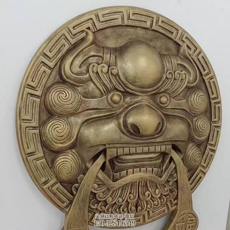 标示狮子头雕塑 门口头像雕塑订做 雕塑订做通用