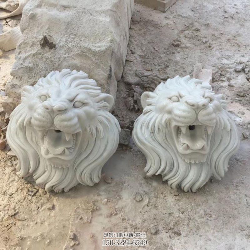酒店狮子头雕塑 各类头像雕塑标准 景区雕塑优选
