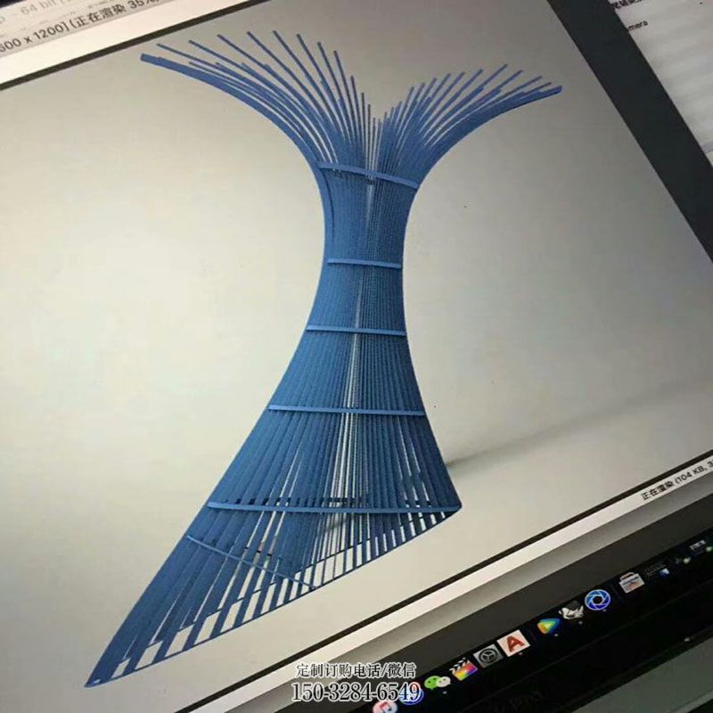 环境鱼尾雕塑 园林半身鱼雕塑摆件订做 空间鱼尾巴雕塑精品