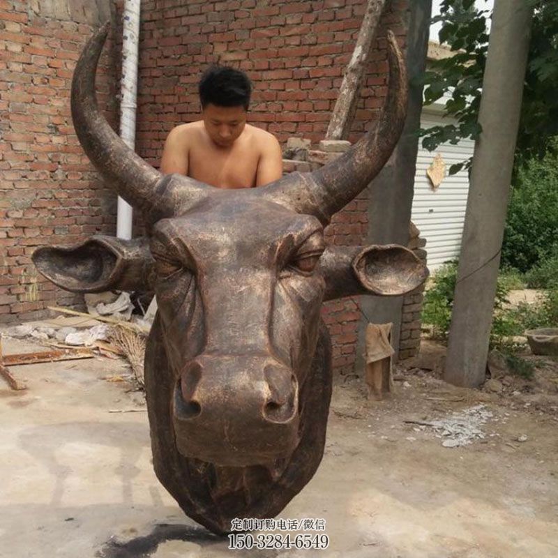 大型牛角雕塑 户外头像雕塑摆放制作 广场雕塑供求