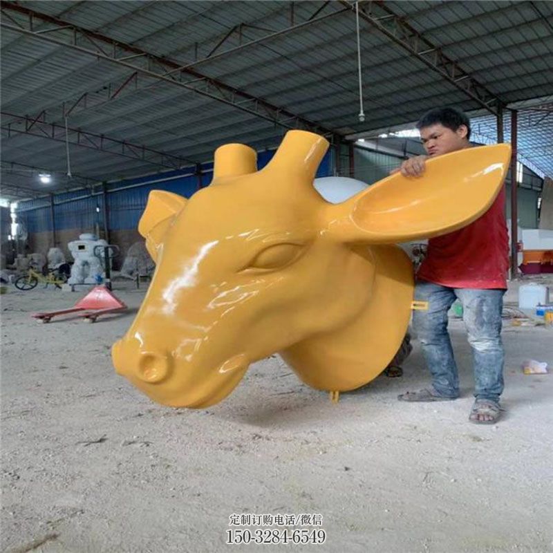 牛角雕塑抽象 园林头像雕塑摆件订做 园林雕塑摆件订做