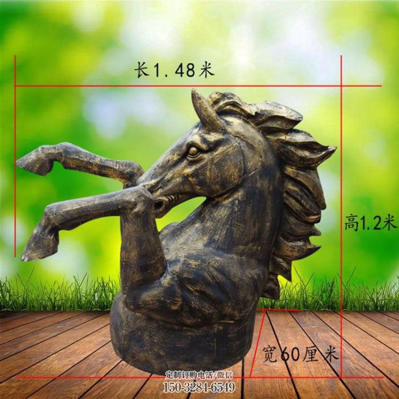 中式牛角雕塑 园林景观头像雕塑精选 园林雕塑摆件订做